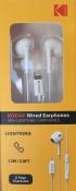 Opakowanie Słuchawki douszne z końcówką Iphone