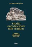 Studia nad dziejami Italii i Egiptu. Autor: Piotrowicz Ludwik. Dadada.pl Okładka książki Studia nad dziejami Italii i Egiptu