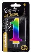 Opakowanie Świeczka cyferka 1 Beauty&Charm Galaxy 8cm