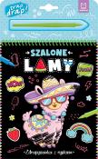 Szalone lamy. Zdrapywanka z rysikiem. Autor: Kaczyńska Agata. Dadada.pl Okładka książki Szalone lamy. Zdrapywanka z rysikiem