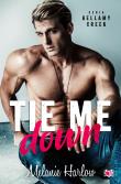 Tie Me Down. Autor: Melanie Harlow. Dadada.pl Okładka książki Tie Me Down
