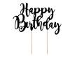 Opakowanie Topper na tort Happy Birthday czarny, 22,5cm