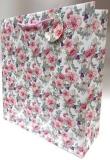 Opakowanie Torebka ozdobna matowa 35x37x12cm róże GB23160