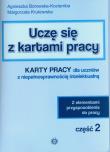 Uczę się z kartami pracy część 2. Autor: Agnieszka Borowska-Kociemba, Małgorzata Krukowska. Dadada.pl Okładka książki Uczę się z kartami pracy część 2