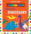 Wesołe dinozaury. Flamaster wodny. Autor: Joanna Liszewska. Dadada.pl Okładka książki Wesołe dinozaury. Flamaster wodny