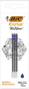 Opakowanie Wkład BIC Cristal Re'new metal niebieski pudełko 3szt.