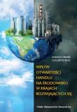 Wpływ otwartości handlu na środowisko w krajach ro. Autor: Antonina Viktoriia Gavryshkiv. Dadada.pl Okładka książki Wpływ otwartości handlu na środowisko w krajach ro