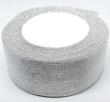 Opakowanie Wstążka brokatowa srebrna 38mmx22m