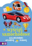 Wyścigi samochodowe. Autor: brak autora, Katarzyna Fic. Dadada.pl Okładka książki Wyścigi samochodowe