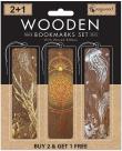 Opakowanie Zakładki drewniane do książki 2+1 Złote