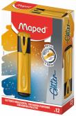 Opakowanie Zakreślacz Glitter Metal złoty (12szt) MAPED