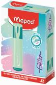 Opakowanie Zakreślacz Glitter Pastel zielony (12szt) MAPED
