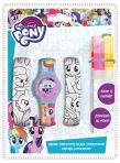 Opakowanie Zestaw zegarek cyfrowy z paskami do kolorowania i markerami MLP MLP17014