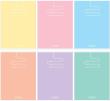 Opakowanie Zeszyt A5 60k linia Herlitz Pastel Color Blocking  pakiet 5 sztuk