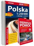 Okładka książki Atlas samochodowy Polska 1:250000 + Pierwsza pomoc