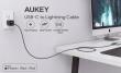 Okładka książki AUKEY CB-CL02 NYLONOWY KABEL USB C-LIGHTNING 1.2M