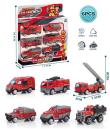 Opakowanie Auta straży pożarnej metalowe 6szt
