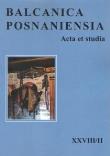 Okładka książki Balcanica posnaniensia