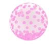 Opakowanie Balon Aqua kryształowy różowe grochy 37cm