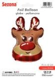 Opakowanie Balon Boże Narodzenie Renifer 70x48cm