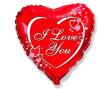 Opakowanie Balon Flexmetal foliowy I love you - red 46cm