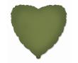 Opakowanie Balon foliowy 46cm Serce matowe Olive Green