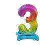Opakowanie Balon foliowy B&C Cyfra stojąca 3 tęczowa 38cm