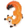 Opakowanie Balon foliowy cyferka 3 zwierzątko