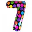Opakowanie Balon foliowy cyferka 7 w kropki