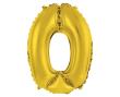 Okładka książki Balon foliowy 'cyfra 0' - ZŁOTA  (35cm)