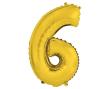 Okładka książki Balon foliowy 'cyfra 6' - ZŁOTA  (35cm)