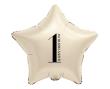Opakowanie Balon foliowy Gwiazda kremowa cyfra 1 44cm