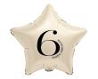 Opakowanie Balon foliowy Gwiazda kremowa cyfra 6 44cm