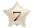 Opakowanie Balon foliowy Gwiazda kremowa cyfra 7 44cm