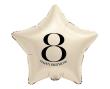Opakowanie Balon foliowy Gwiazda kremowa cyfra 8 44cm