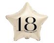 Opakowanie Balon foliowy Gwiazda kremowa liczba 18 44cm