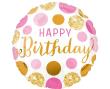 Opakowanie Balon foliowy Pink and gold Happy Birthday 46cm