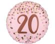 Opakowanie Balon foliowy Pretty pink 20th Birthday 46cm