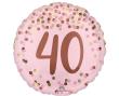 Opakowanie Balon foliowy Pretty pink 40th Birthday 46cm