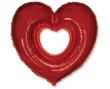 Opakowanie Balon foliowy Serce otwarte czerwone 60cm