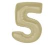 Opakowanie Balon foliowy Smart cyfra 5 matowa latte 92cm