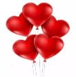 Opakowanie Balon serce czerwony pastel 50szt
