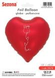 Opakowanie Balon Serce z nadrukiem róży 45cm