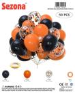 Opakowanie Balony czarne, pomarańczowe, konfetti 50szt