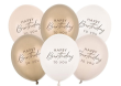 Opakowanie Balony Happy Birthday mix beżowy 30cm 6szt