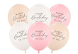 Opakowanie Balony Happy Birthday mix różowy 30cm 50szt