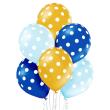 Opakowanie Balony kropki niebiesko-złote 30cm 6szt