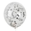 Opakowanie Balony z konfetti srebrnym 30cm 5szt