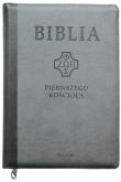 Okładka książki Biblia pierwszego Kościoała z paginat. szara