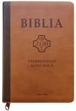 Okładka książki Biblia pierwszego Kościoła z paginat. ciemnobrązo.